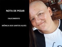 Nota de Pesar pelo falecimento de Mônica dos Santos Alves - Rede Social