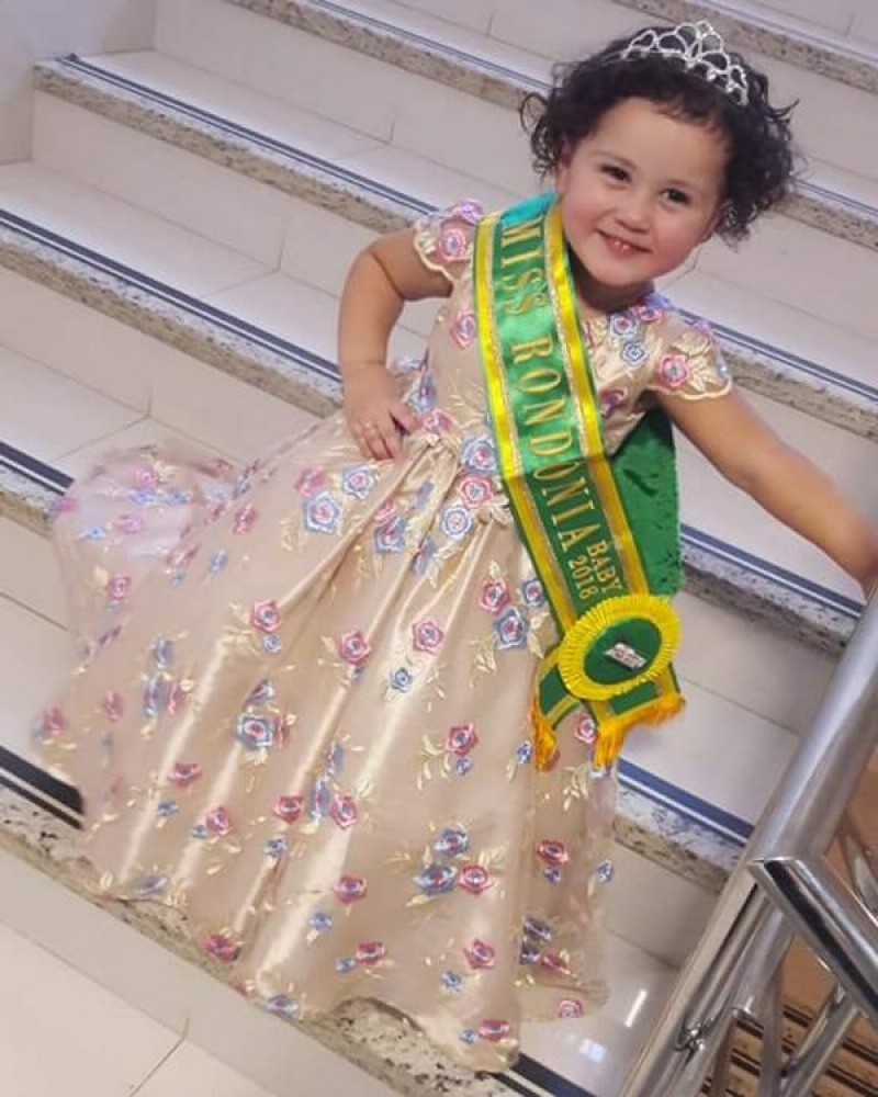 Alice Ferreira ganhou o concurso Miss Rond�\�nia Baby em 2018 (Foto: Arquivo Pessoal)