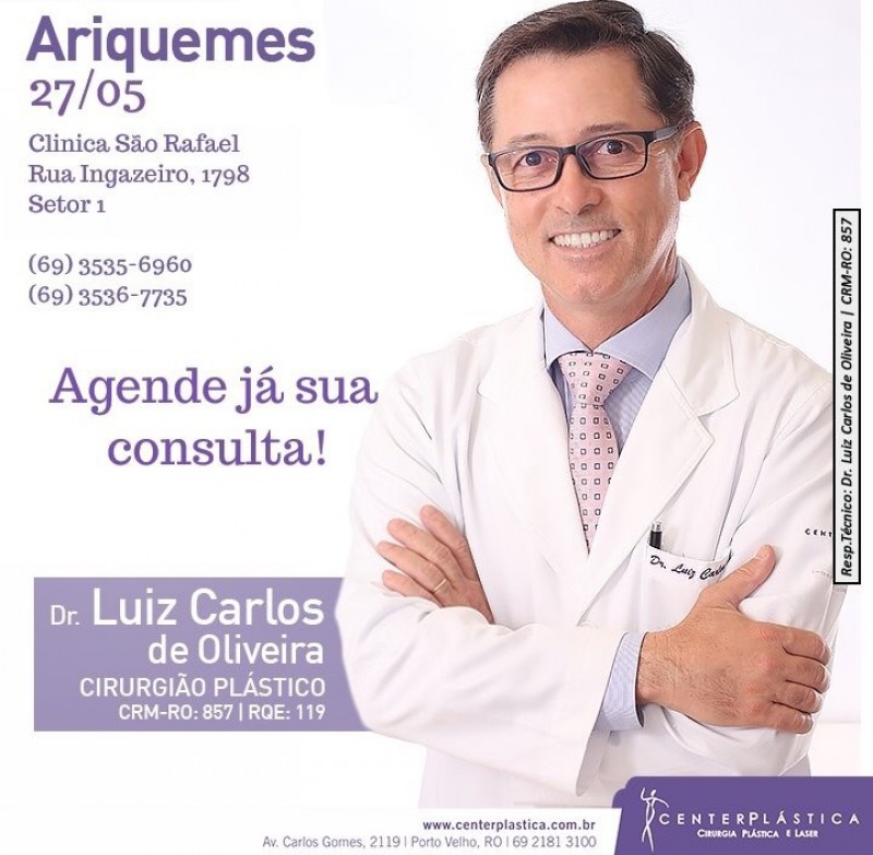 Dr. Luiz Oliveira da ClÃÂ­nica Center PlÃÂ¡stica de Porto Velho (Foto: ReproduÃÂ§ÃÂ£o)
