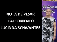 Nota de pesar pelo falecimento de Lucinda Schwantes - Reprodução