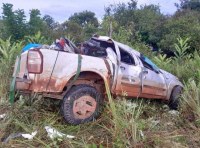 Duas pessoas m@1rrem e uma fica em estado grave após capotamento na BR-319 nesta terça - Foto: Reprodução