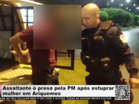 Assaltante é preso pela PM após estuprar mulher em Ariquemes - Foto: Reprodução
