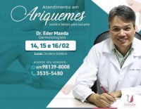 Dr. Eder Maeda - Dermatologista estará atendendo nos 14,15 e 16 de fevereiro na Onodera em Ariquemes - Foto: Reprodução