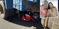 NÃO RESISTIU: Comerciária morre após motocicleta parar embaixo de caminhão - Foto: Divulgação
