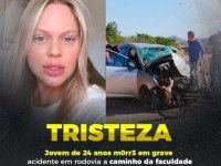 Tragédia - Jovem de 24 anos m0rre em grave acidente a caminho da faculdade em Ariquemes - Foto: Reprodução
