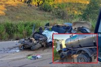 Identificado homem morto em acidente entre caminhão de latícinio e veículo de passeio - Foto: Reprodução