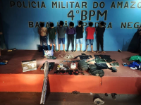 PM prende quadrilha que pretendia assaltar agência bancária em Humaitá - detidos são de Rondônia - Foto: Divulgação