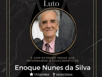 É com pesar que a Prefeitura de Ariquemes informa o falecimento do Servidor Enoque Nunes da Silva - Foto: Reprodução