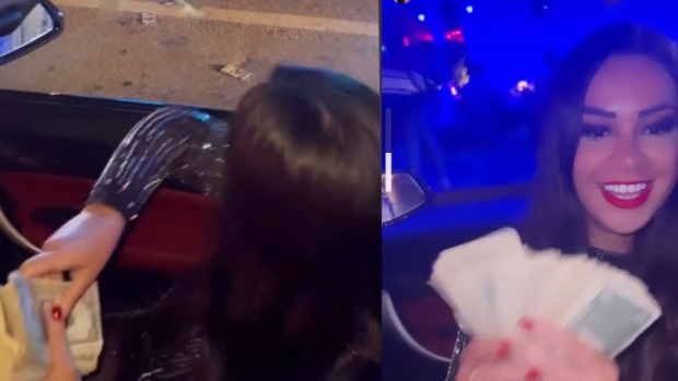 OSTENTAÇÃO: Rondoniense joga dinheiro na rua nos Estados Unidos (Foto: Divulgação)
