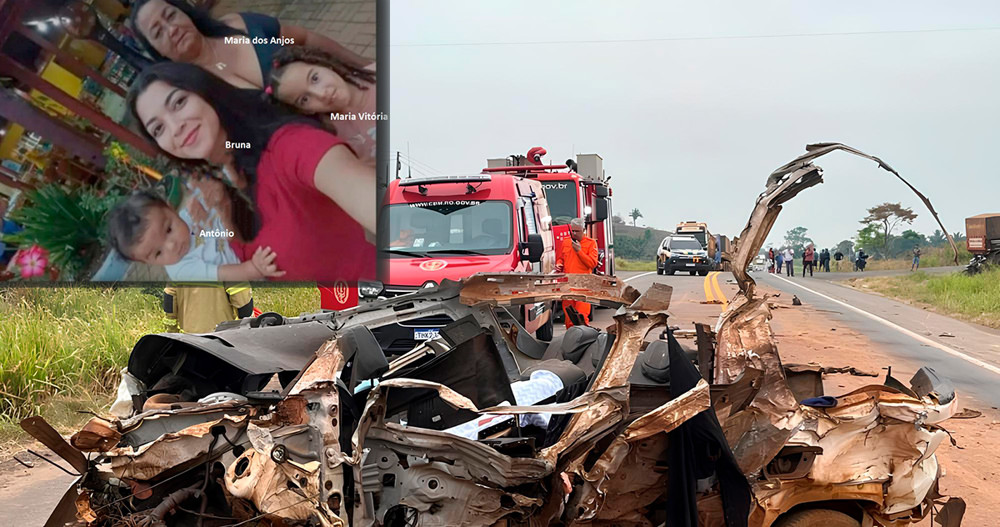 Tragédia - Quatro mortos em trágico acidente na BR-364 eram da mesma família-VÍDEO