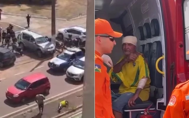 Idoso com camisa do Brasil é agredido por petista em RO - VÍDEO