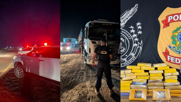 Polícia Federal prende traficante com 40 quilos de drogas após perseguição a caminhão na BR-364