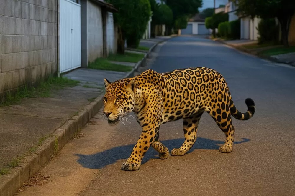 Onça-pintada é capturada na área urbana de Ji-Paraná - RO - VÍDEO