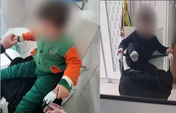 Criança autista de 4 anos é encontrada amarrada em banheiro de escola; professora é presa - VÍDEO