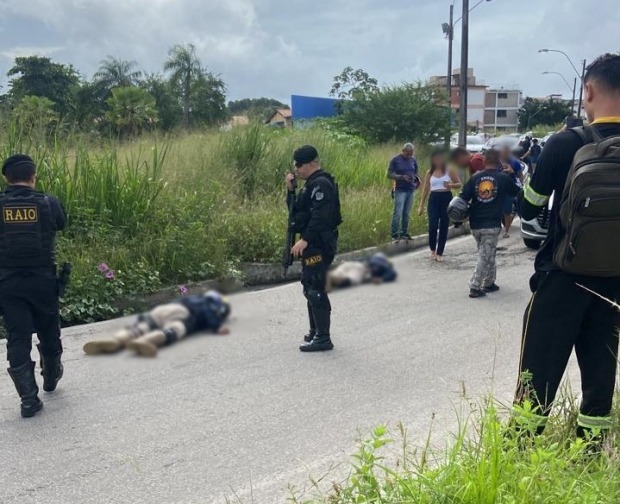 Dois policiais assassinados a tiros na BR-116 em Fortaleza (Foto: Reprodução)