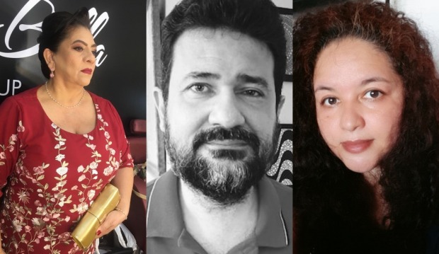 Ágida Maria Cavalcante dos Santos, Marcelo Menin e Ivaney Machado Teixeira (da esq. à dir.) eram professores da Ufam (Foto: Arquivo Pessoal)