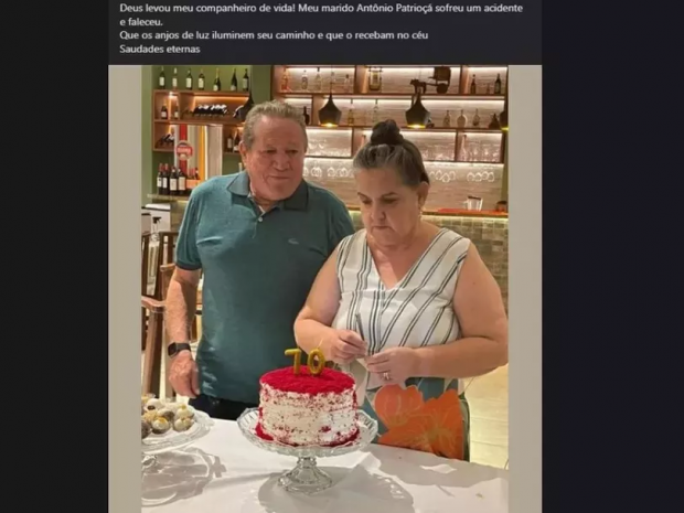 Esposa faz homenagem para Antônio Patrioçá, que morreu em acidente em Porto Velho (Foto: Facebook/Reprodução)
