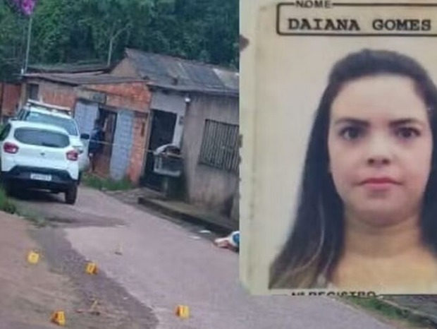 Local onde mulher foi morta tentando proteger a amiga de feminicídio (Foto: Reprodução Polícia Militar)