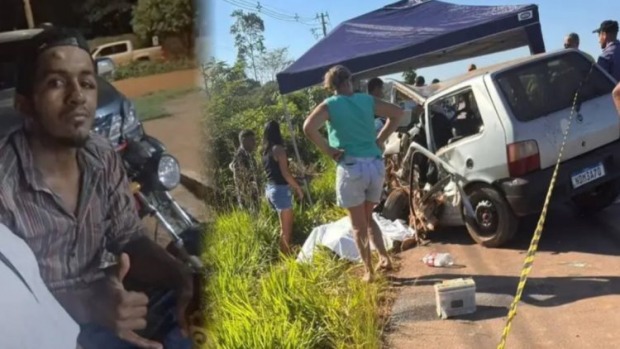 Grave acidente entre carreta e Fiat Uno na BR-364 deixa um ób@ito e três feridos-VÍDEO