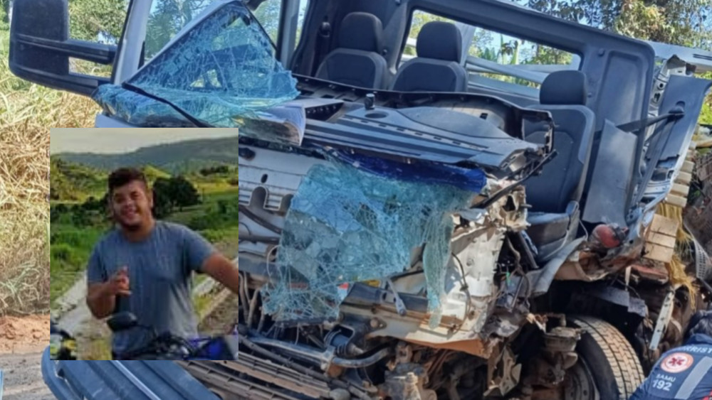 Motorista de caminhão da Prefeitura morre após colisão frontal com carreta
