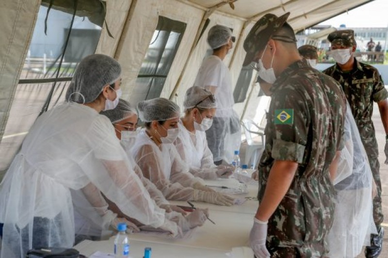 Exército foi um dos parceiros no Governo de Rond�\�nia na realização dos testes rápidos (Foto: Assessoria)