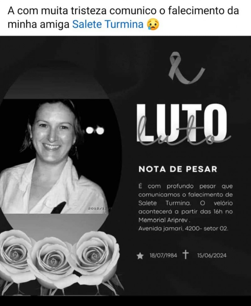 Nota pesar (Foto: Reprodução)