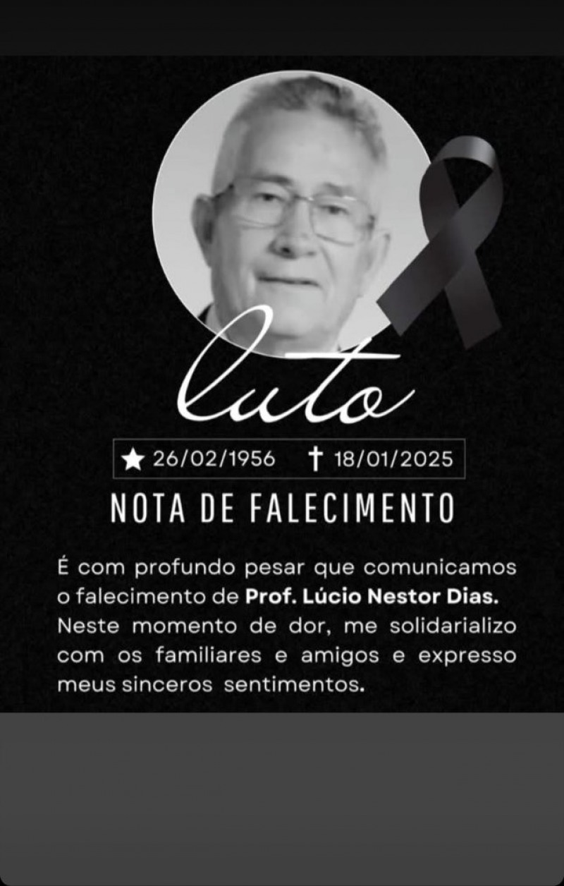 Nota pesar (Foto: Rede Social)