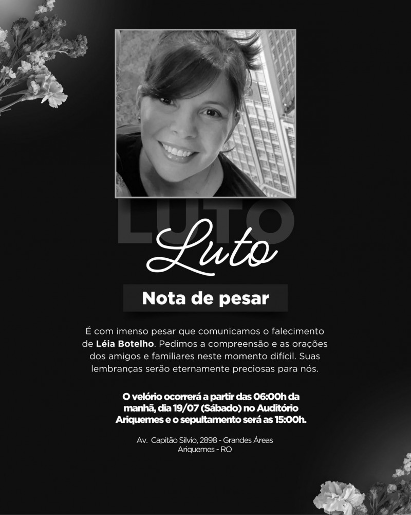 Nota pesar (Foto: Reprodução)