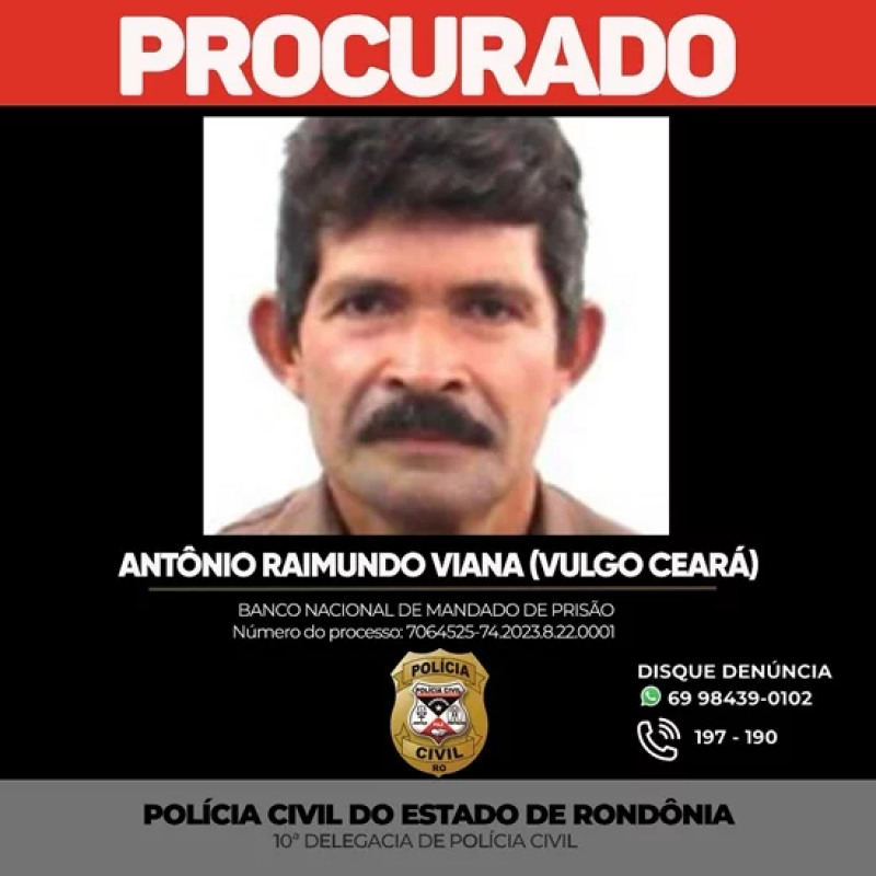 ANTÔNIO RAIMUNDO VIANA, vulgo CEARÁ