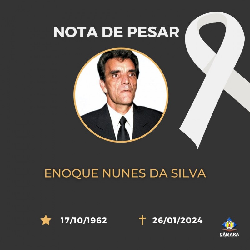 Nota pesar Falecimento (Foto: Reprodução)