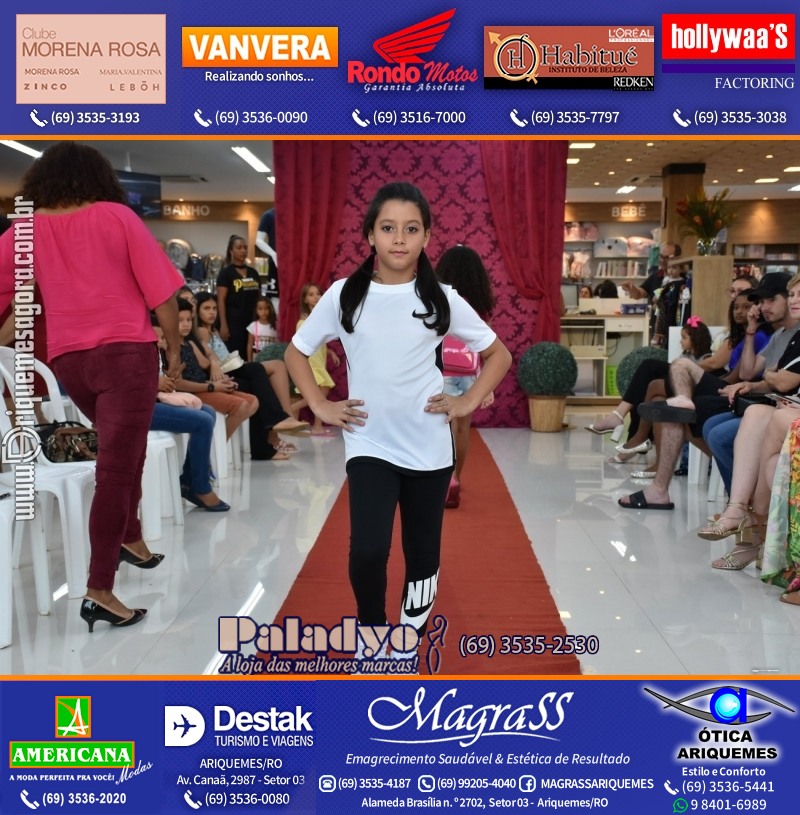 Desfile de Modas com encerramento Curso de Passarela na Loja Americana Modas em Ariquemes