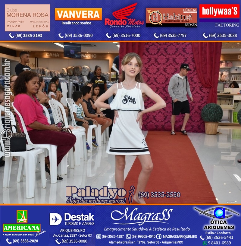 Desfile de Modas com encerramento Curso de Passarela na Loja Americana Modas em Ariquemes
