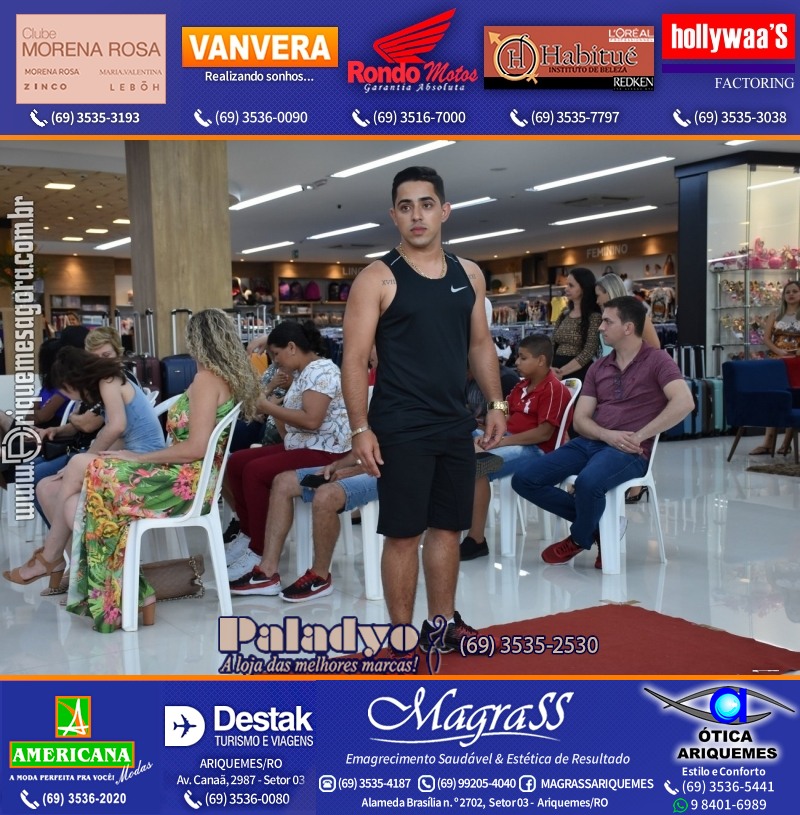 Desfile de Modas com encerramento Curso de Passarela na Loja Americana Modas em Ariquemes