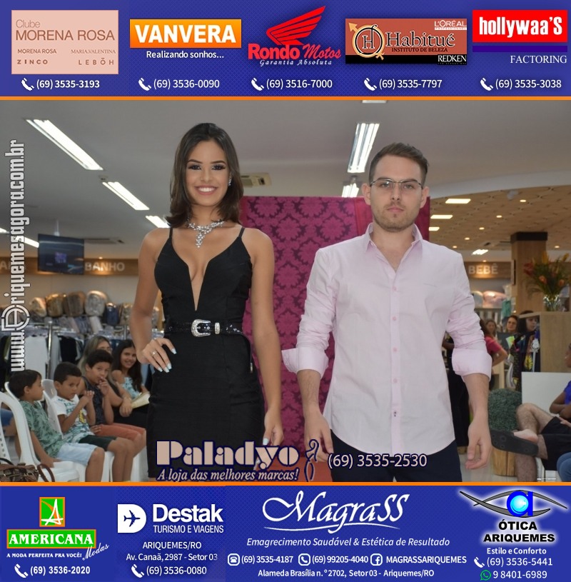 Desfile de Modas com encerramento Curso de Passarela na Loja Americana Modas em Ariquemes