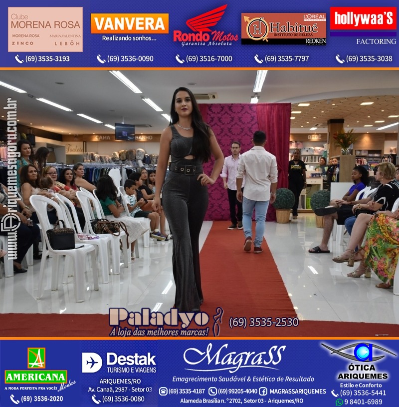 Desfile de Modas com encerramento Curso de Passarela na Loja Americana Modas em Ariquemes