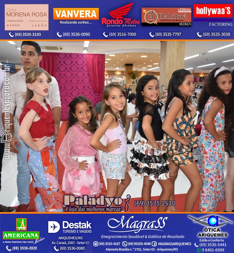 Desfile de Modas com encerramento Curso de Passarela na Loja Americana Modas em Ariquemes