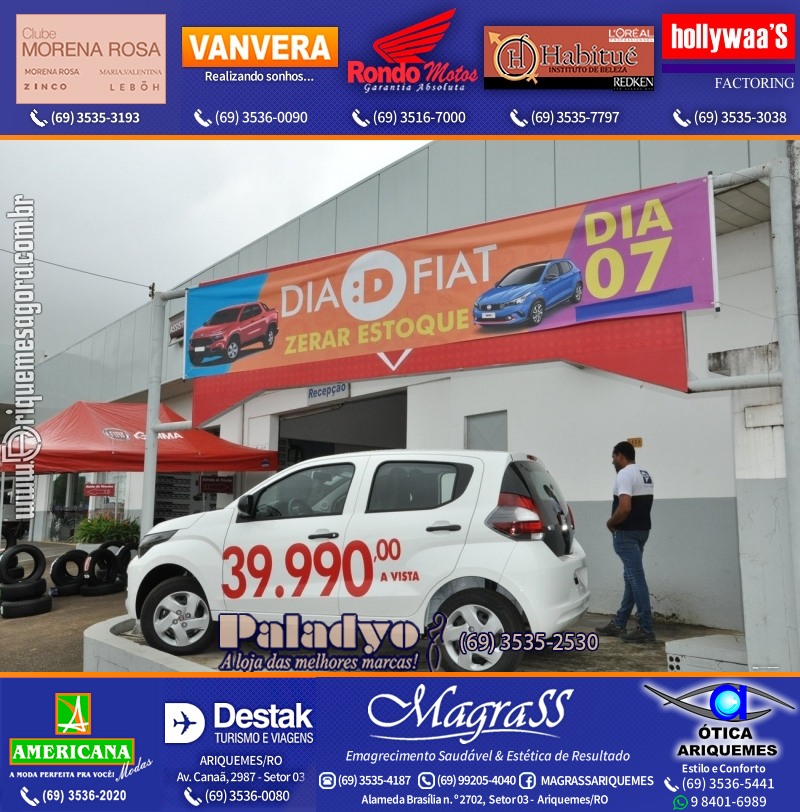 Dia “D” FIAT é para zerar o Estoque na GIMA VEÍCULOS Ariquemes Rondônia