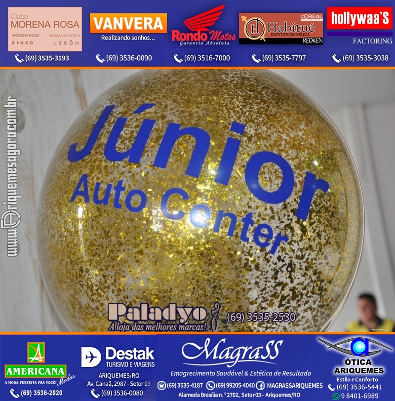 Aniversário oito anos da Júnior Auto Center Peças e Acessórios  na Av. Canaã