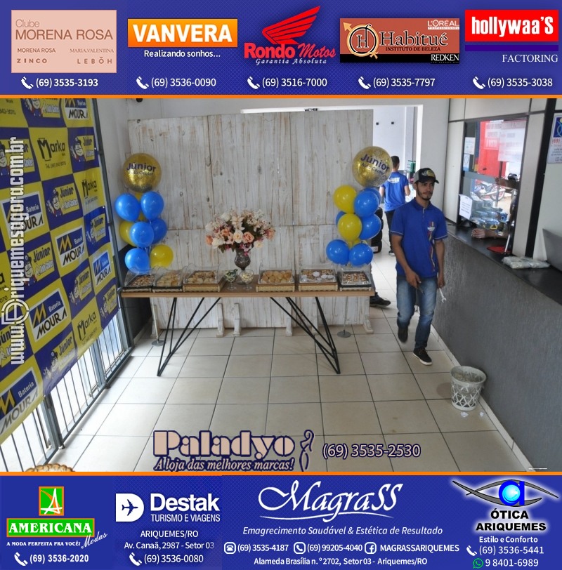 Aniversário oito anos da Júnior Auto Center Peças e Acessórios  na Av. Canaã