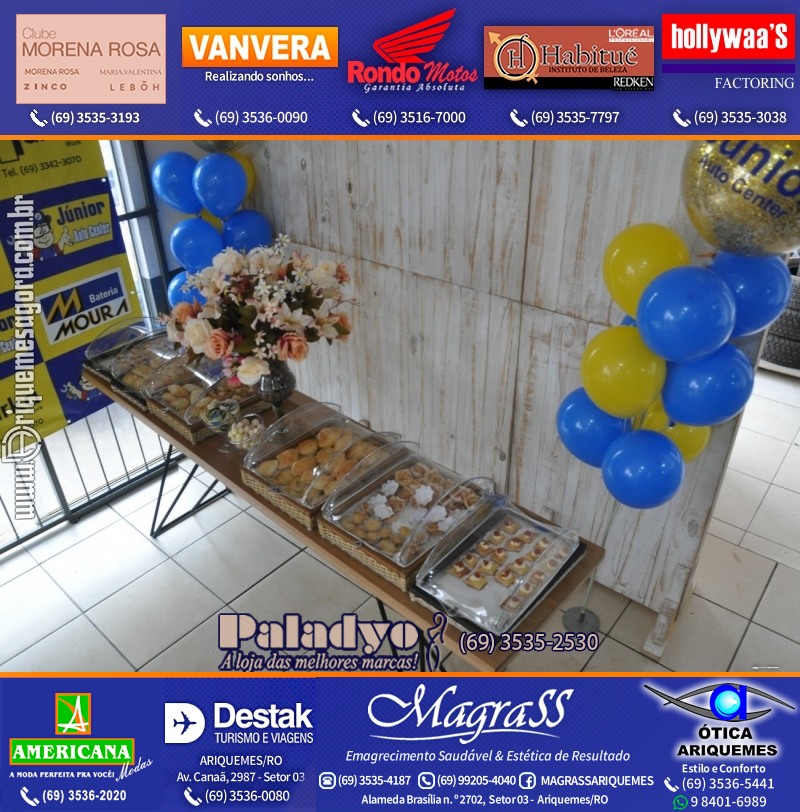 Aniversário oito anos da Júnior Auto Center Peças e Acessórios  na Av. Canaã