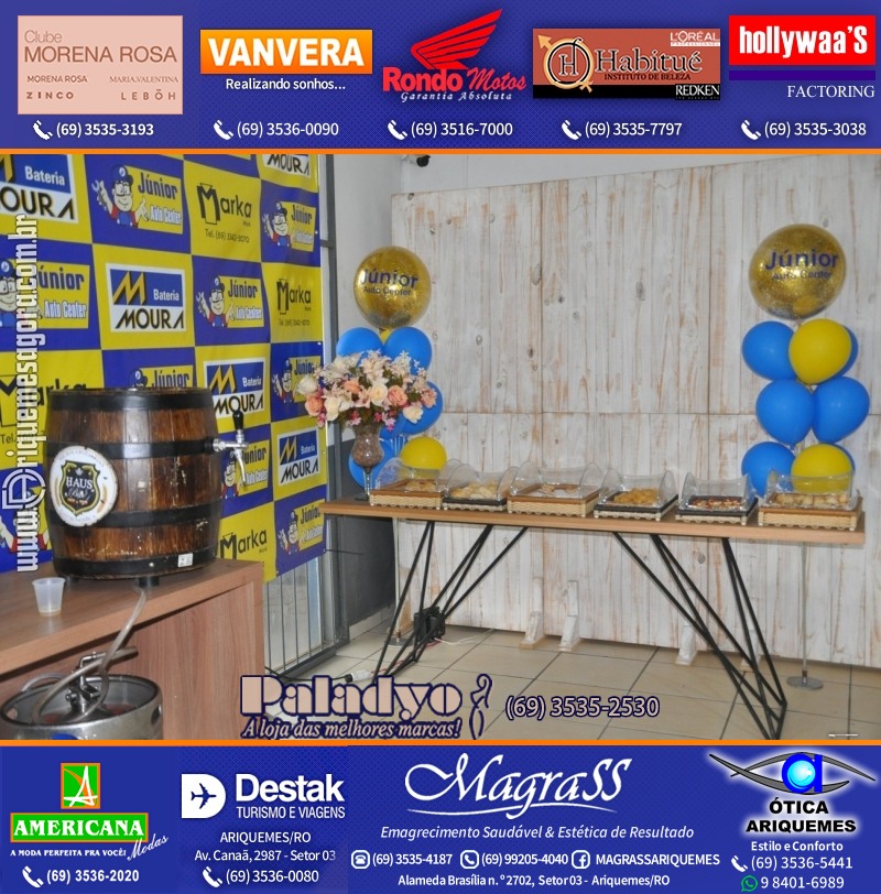 Aniversário oito anos da Júnior Auto Center Peças e Acessórios  na Av. Canaã
