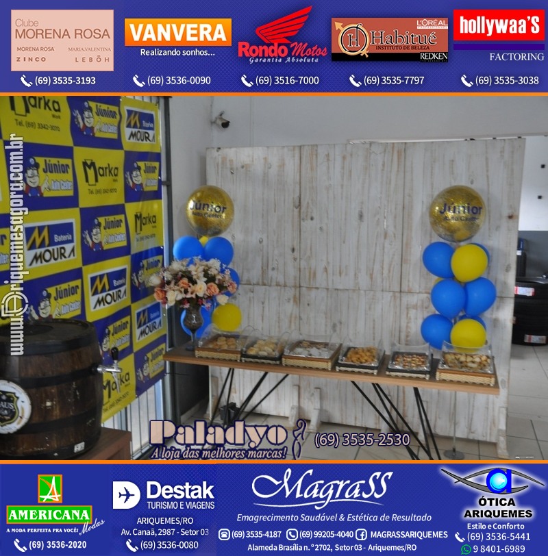 Aniversário oito anos da Júnior Auto Center Peças e Acessórios  na Av. Canaã