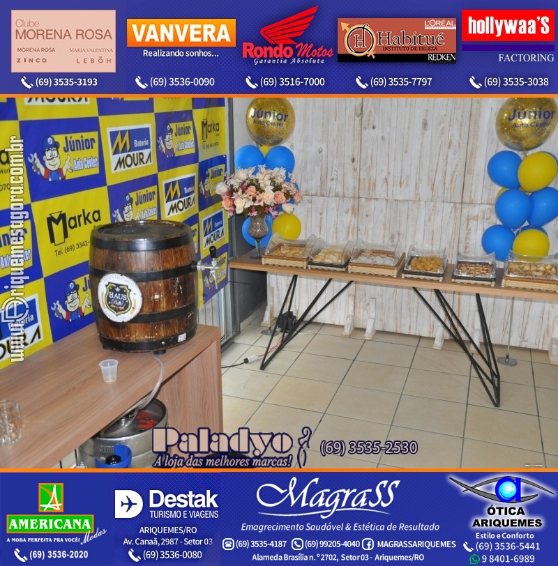 Aniversário oito anos da Júnior Auto Center Peças e Acessórios  na Av. Canaã