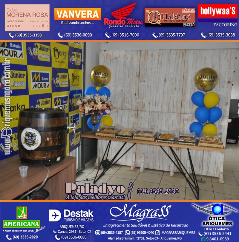 Aniversário oito anos da Júnior Auto Center Peças e Acessórios  na Av. Canaã