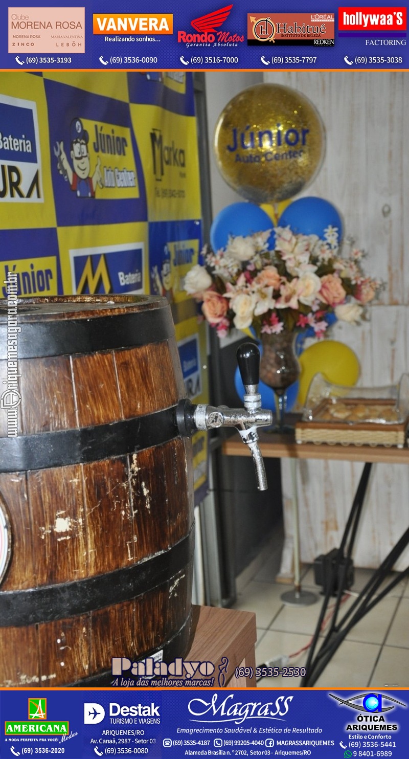 Aniversário oito anos da Júnior Auto Center Peças e Acessórios  na Av. Canaã