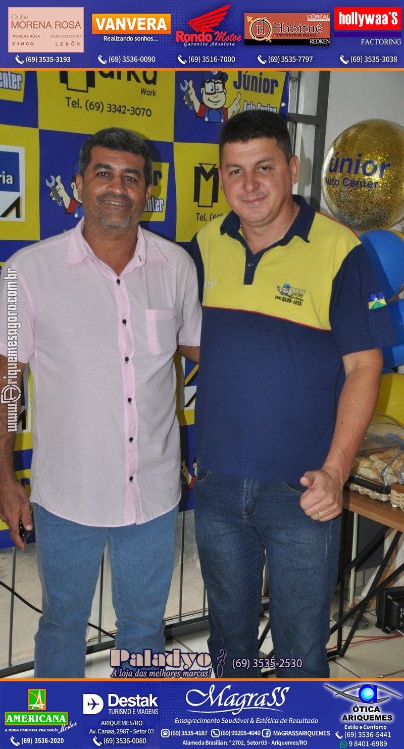 Aniversário oito anos da Júnior Auto Center Peças e Acessórios  na Av. Canaã