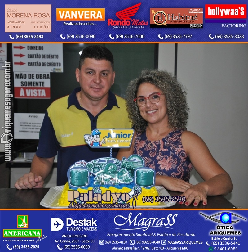 Aniversário oito anos da Júnior Auto Center Peças e Acessórios  na Av. Canaã
