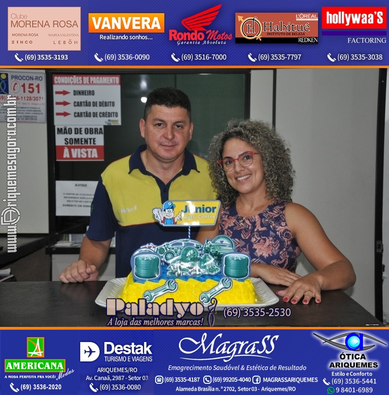 Aniversário oito anos da Júnior Auto Center Peças e Acessórios  na Av. Canaã