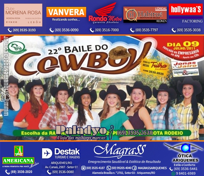 EXPOARI 2011 - VAMOS LEMBRAR do 22º Baile do Cowboy em Ariquemes?
