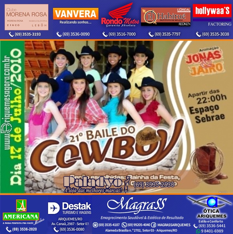 VAMOS LEMBRAR XXI Baile do Cowboy em Ariquemes 2010